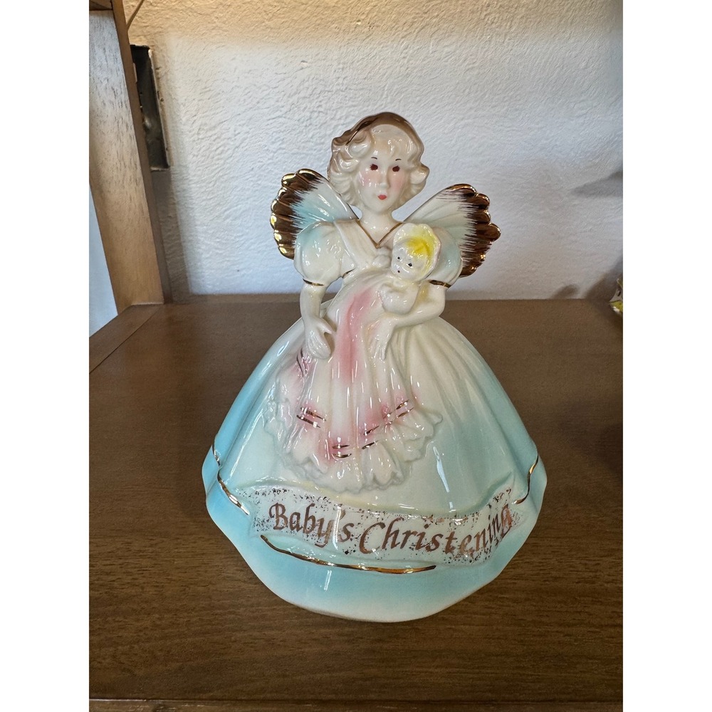 Vintage Joseph Applause Ceramic Figurine "Baby's Christening"
